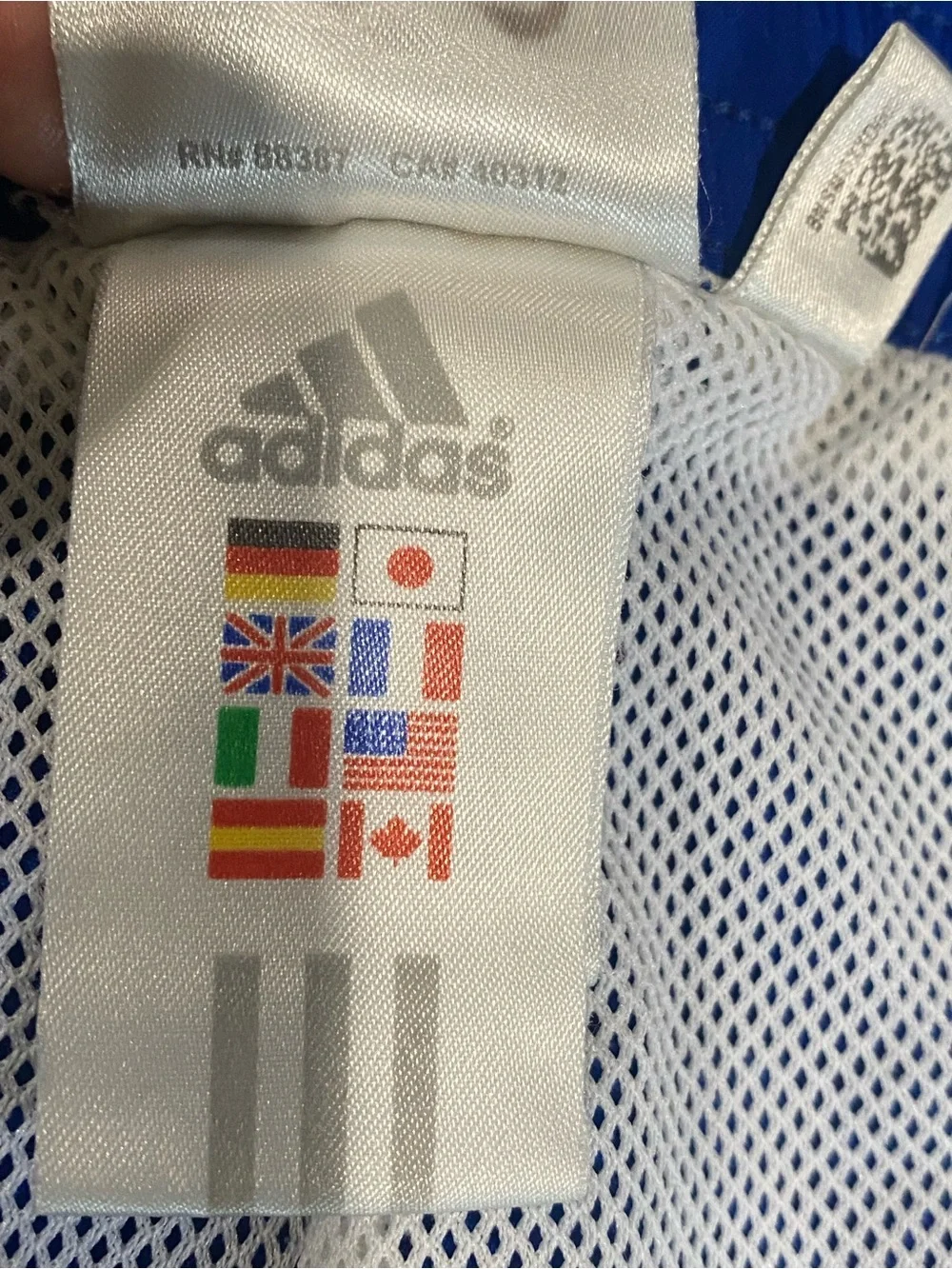 Vintage adidas Royal Blue and White Men's Track Pants